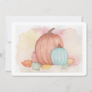 Fall Pumpkins and Leaves Thank You Card