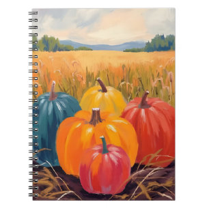 Fall Pumpkins   Autumn Landscape Watercolor Notebook