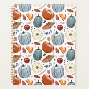 Fall Pumpkins & Autumn Leaves Pattern Planner