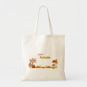 Fall Pumpkins Autumn Leaves Tote Bag