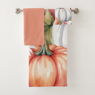 Fall Pumpkins  Bath Towel Set