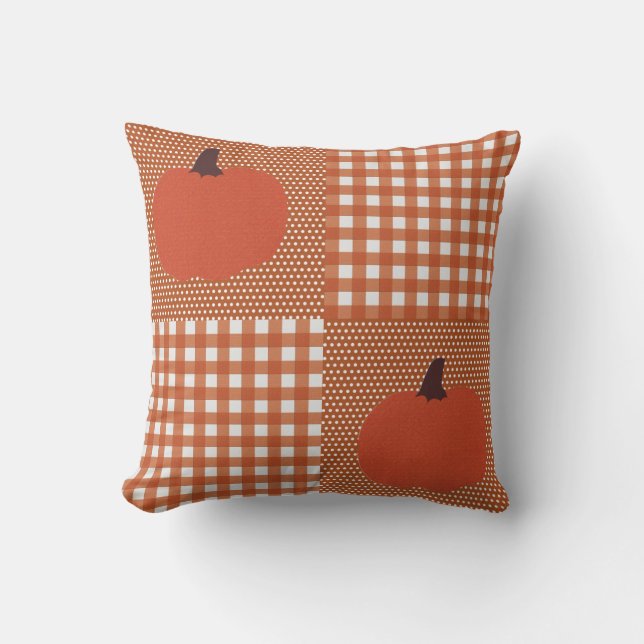 Fall Pumpkins Burnt Orange Cushion (Front)