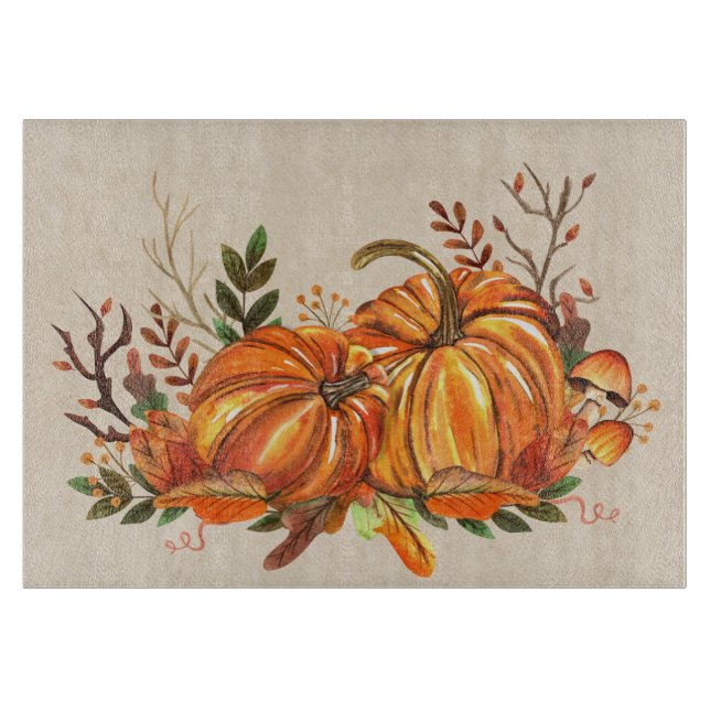Fall Pumpkins Cutting Board (Front)
