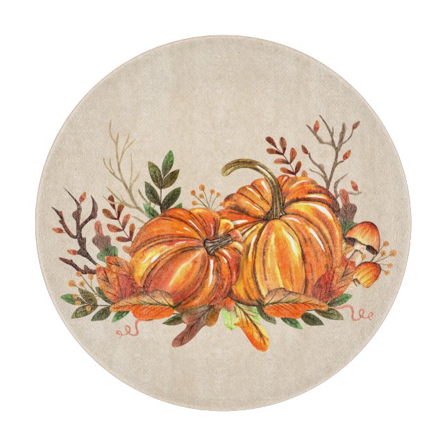Fall Pumpkins Cutting Board (Front)