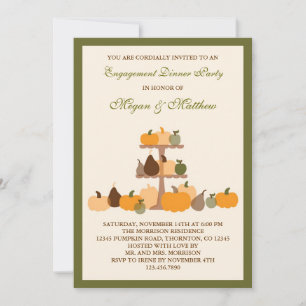 Fall Pumpkins Engagement Party Invitation