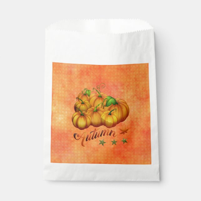 Fall Pumpkins Favour Bag (Front)