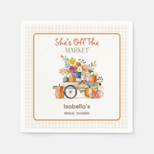 Fall Pumpkins Florals Watercolor Off The Market Napkin