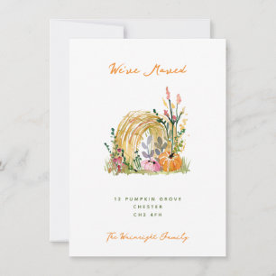 Fall Pumpkins & Hay Bale We've Moved New Address Announcement