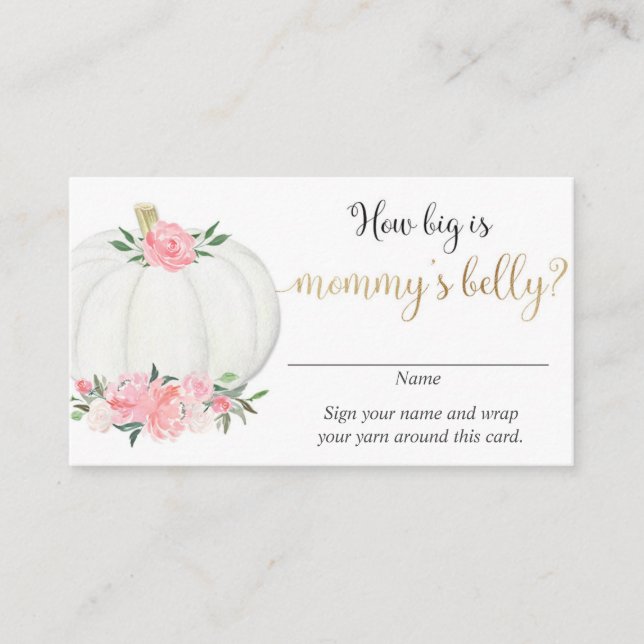 Fall pumpkins how big is mummy's belly enclosure card (Front)
