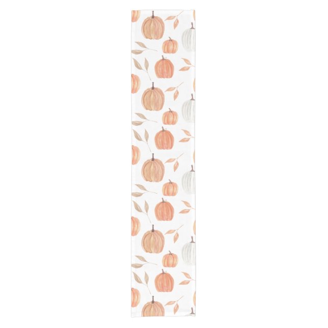 Fall Pumpkins & Leaves Short Table Runner (Front)