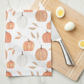 Fall Pumpkins & Leaves Tea Towel