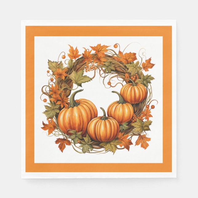 Fall Pumpkins Napkin (Front)