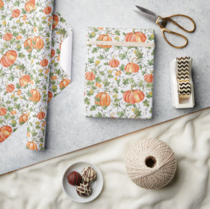 Fall Pumpkins on the Vine Wrapping Paper
