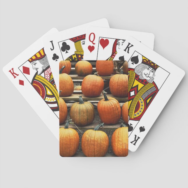 Fall pumpkins playing cards (Back)