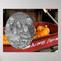 Fall Pumpkins Red Wagon Add Your Photo
