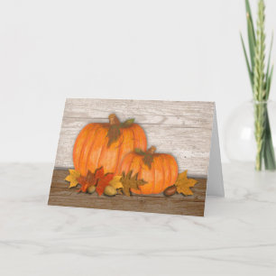 Fall Pumpkins Thanksgiving Card