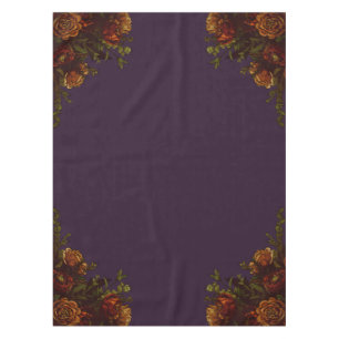 Fall Purple Rustic Orange Wedding Elegant Gothic Tablecloth