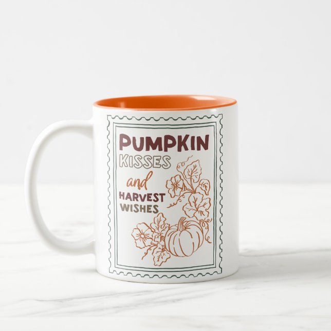 Fall Quote  Two-Tone Coffee Mug (Left)