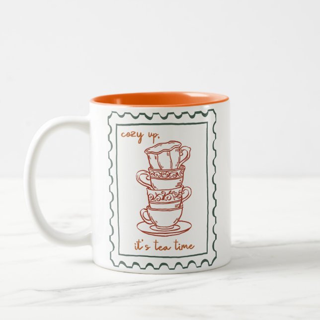Fall Quote  Two-Tone Coffee Mug (Left)