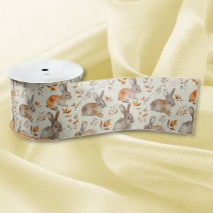 Fall Rabbits Satin Ribbon
