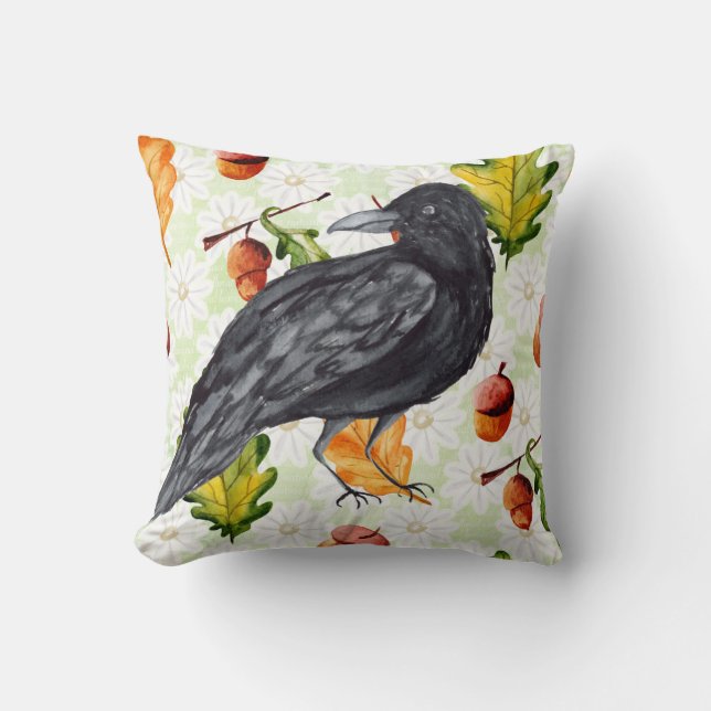 Fall Raven Cushion (Front)