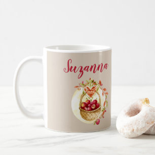 Fall Red Apple Basket Coffee Mug