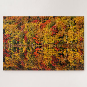 Fall Reflection on Russell Pond   New Hampshire Jigsaw Puzzle