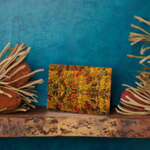 Fall Reflection on Russell Pond   New Hampshire Plaque