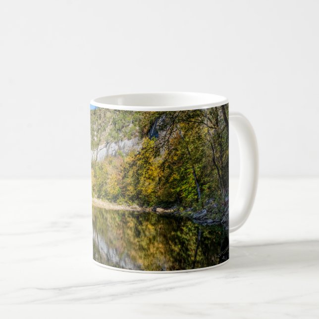 Fall Reflections At Buffalo National River Coffee Mug (Front Right)