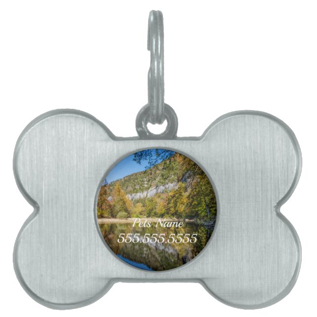Fall Reflections At Buffalo National River Pet Tag (Front)