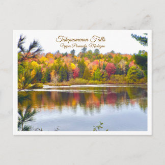 "FALL REFLECTIONS AT TAHQUAMENON FALLS, MICHIGAN POSTCARD