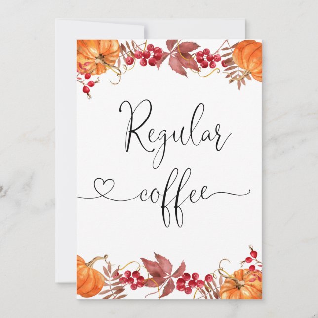 Fall Regular coffee card (Front)