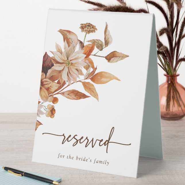 Fall Reserved Wedding Sign (In SItu (Table))