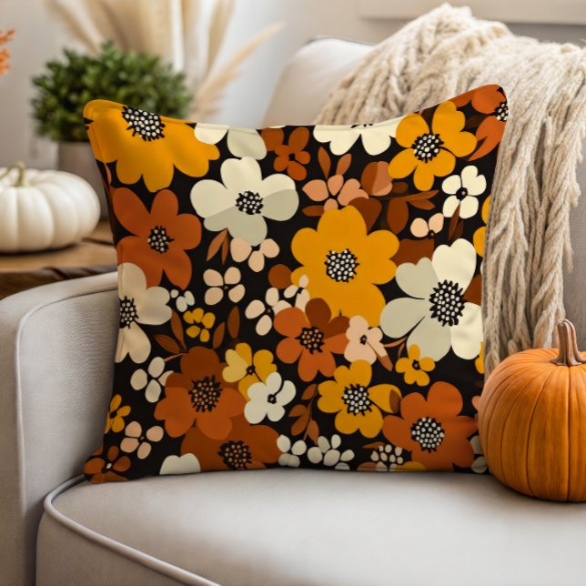 Fall Retro Floral Cushion (Creator Uploaded)