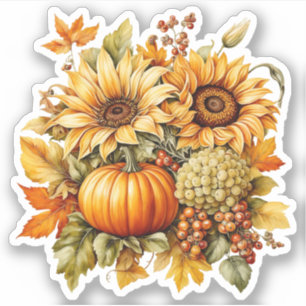 Fall Richness - Sunflower, Grapes, Pumpkins