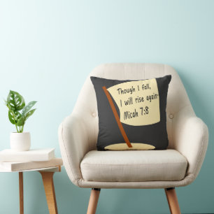 FALL & RISE Bible Verse Cushion