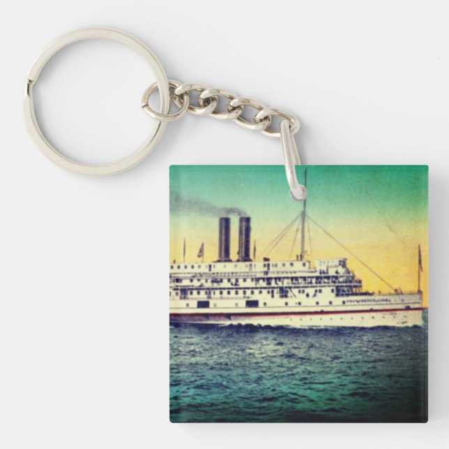 Fall River Line, Steamship 'Providence' Key Ring (Front)