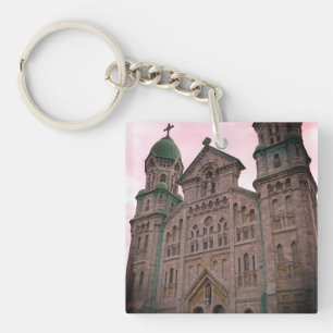 Fall River, MA Romanesque Church Key Ring