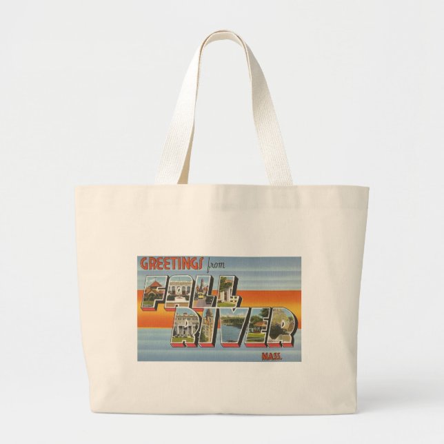 Fall River, MA (Southeastern Massachusetts) Large Tote Bag (Front)