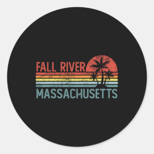 Fall River Machusetts Funny Usa City Trip Home Roo Classic Round Sticker