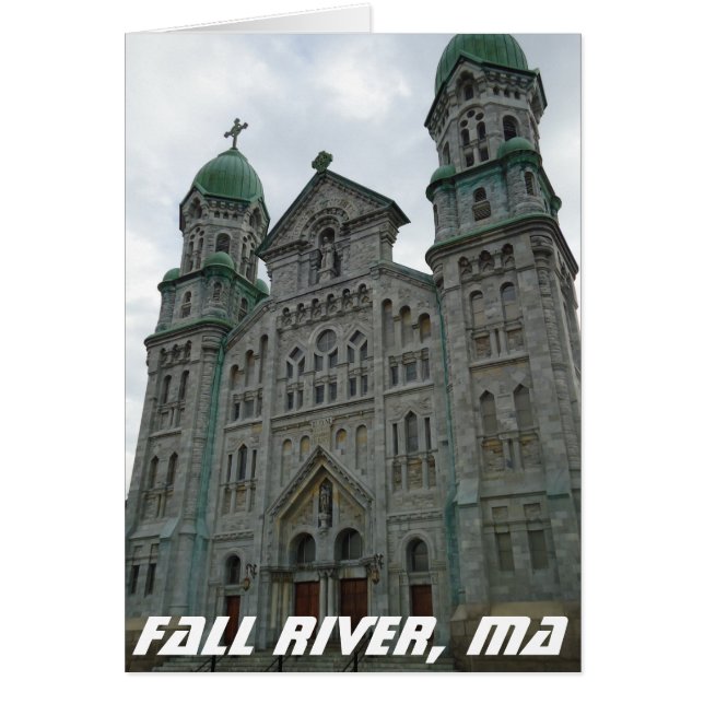 Fall River, Mass Gothic Church Greeting Card (Front)