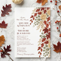 Fall Romance Autumn Bliss | Ivory Burgundy Wedding