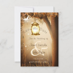 Fall Rustic Autumn Tree Wedding - Save The Date