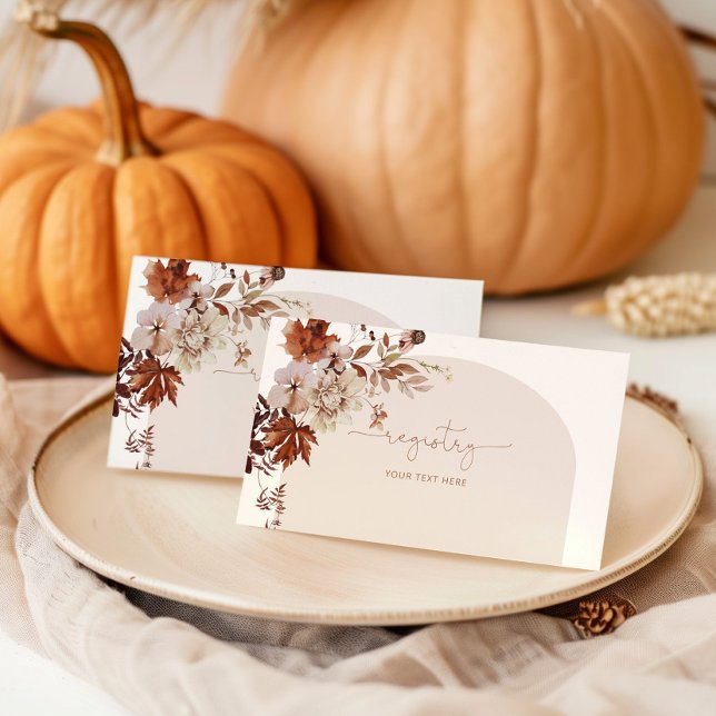 Fall rustic bridal shower registry enclosure card (Creator Uploaded)