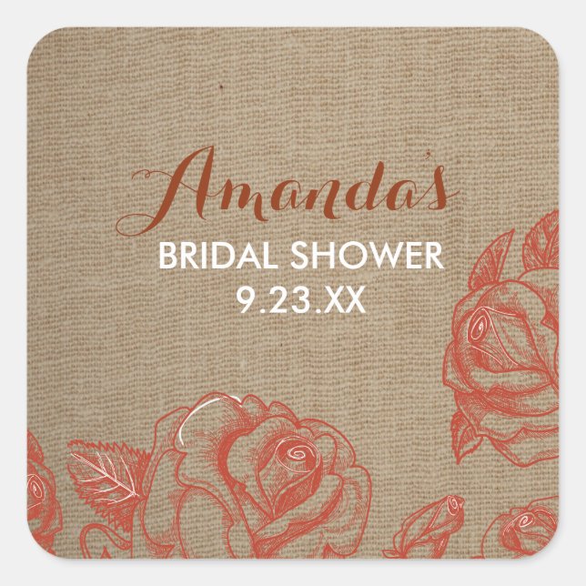 Fall Rustic Rose Stickers (Front)