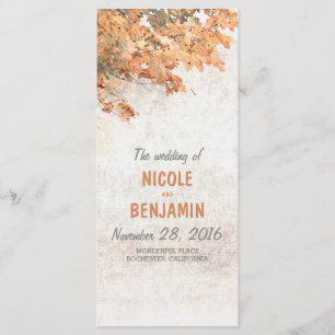 Fall Rustic Wedding Programs