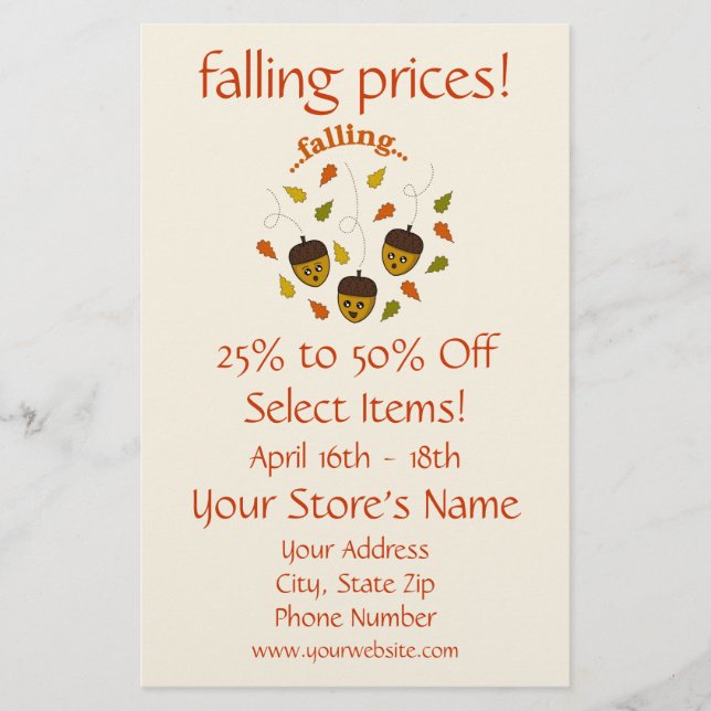 Fall Sale Flyer (Front)