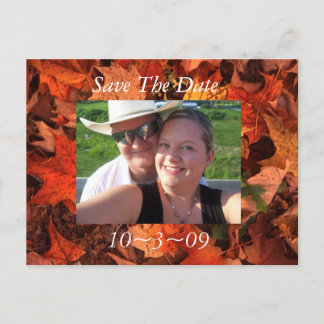 Fall Save the Date Announcement Postcard