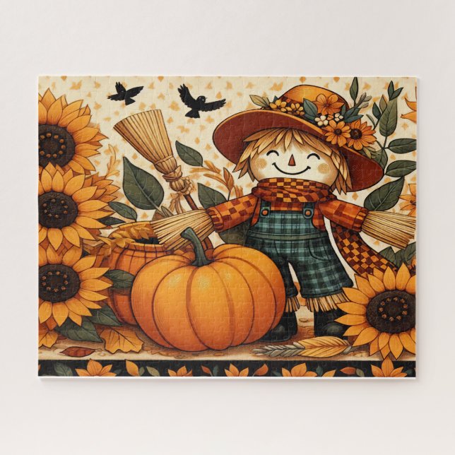 Fall Scarecrow Jigsaw Puzzle (Horizontal)