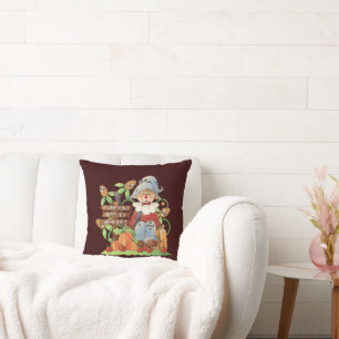 Fall Scarecrow seasonal throw pillow